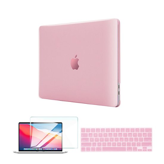 Techprotectus Case/Keyboard Cover/Screen Protector for Apple 13 inch MacBook Pro 2021 & 2022 Rose, Pink