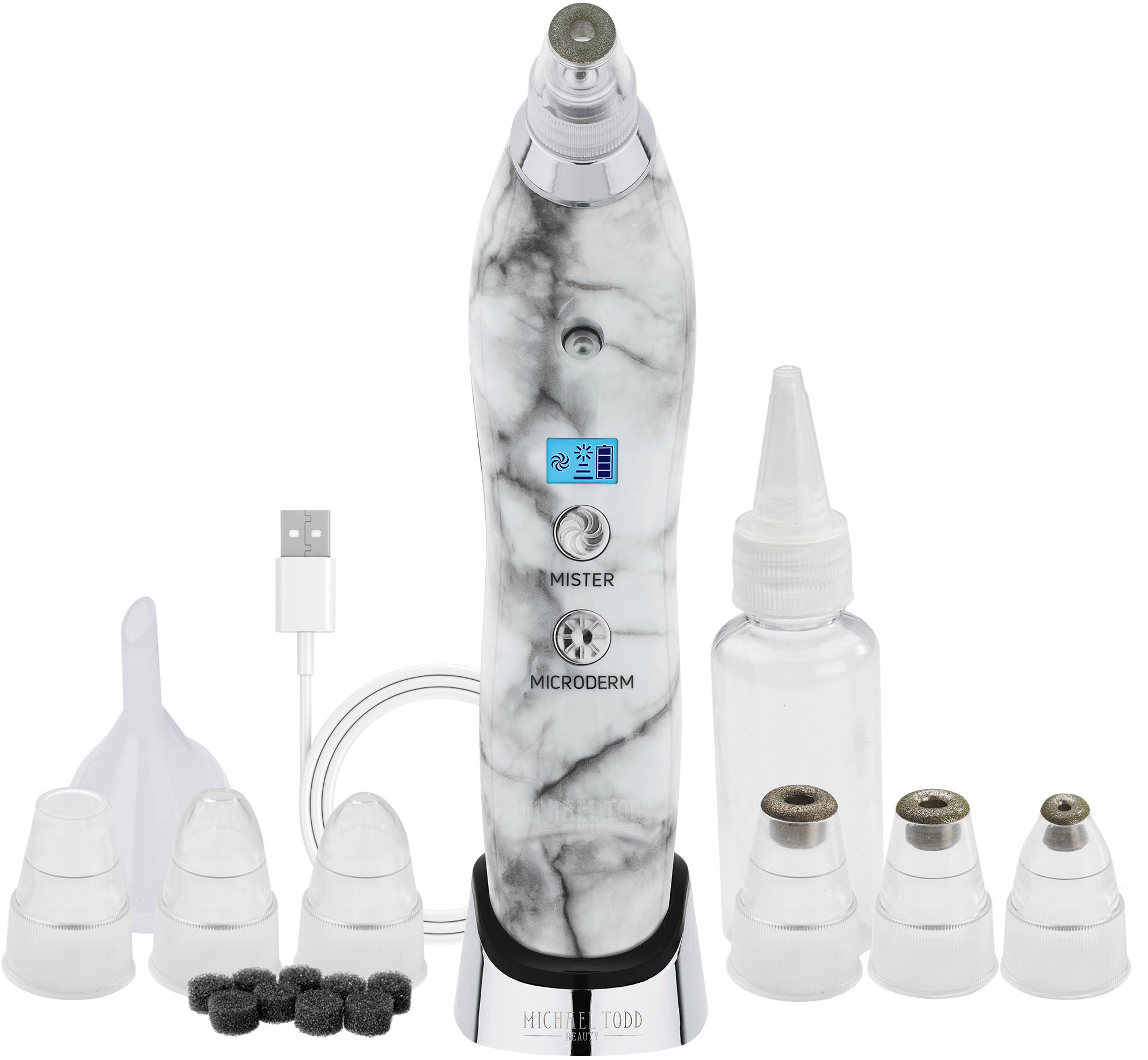Angle View: Sonic Refresher Wet/dry Sonic Microdermabrasion And Pore Extraction System