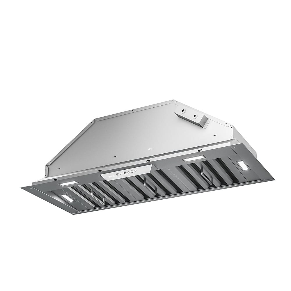 Angle. Zephyr - Tornado III 38 in. Shell Only Insert Range Hood with LED Lights - Stainless Steel.