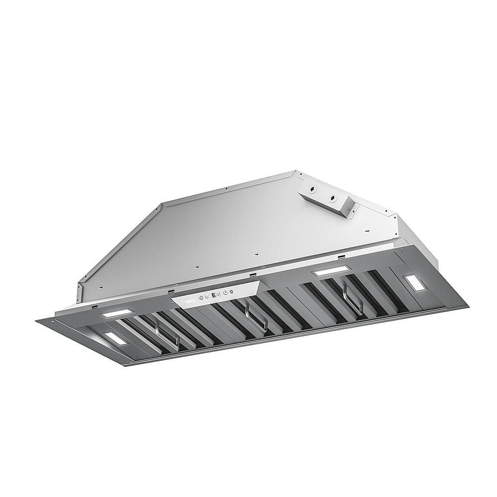 Angle. Zephyr - Tornado III 38 in. Shell Only Insert Range Hood with LED Lights - Stainless Steel.