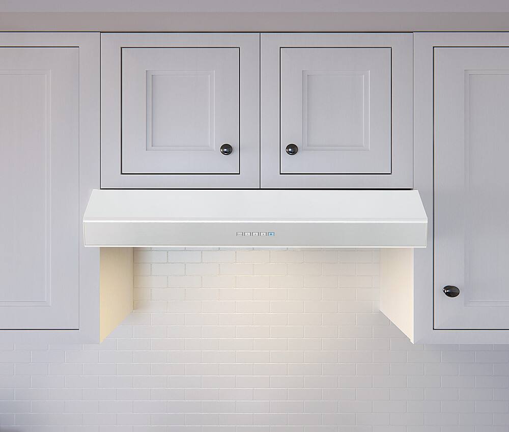 Alt View 11. Zephyr - Breeze II 30 in. 400 CFM Under Cabinet Range Hood with LED Lights - White.