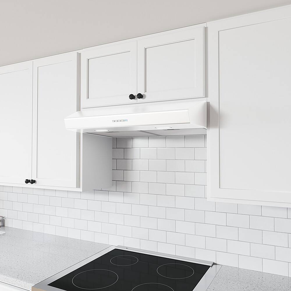 Alt View 12. Zephyr - Breeze II 30 in. 400 CFM Under Cabinet Range Hood with LED Lights - White.