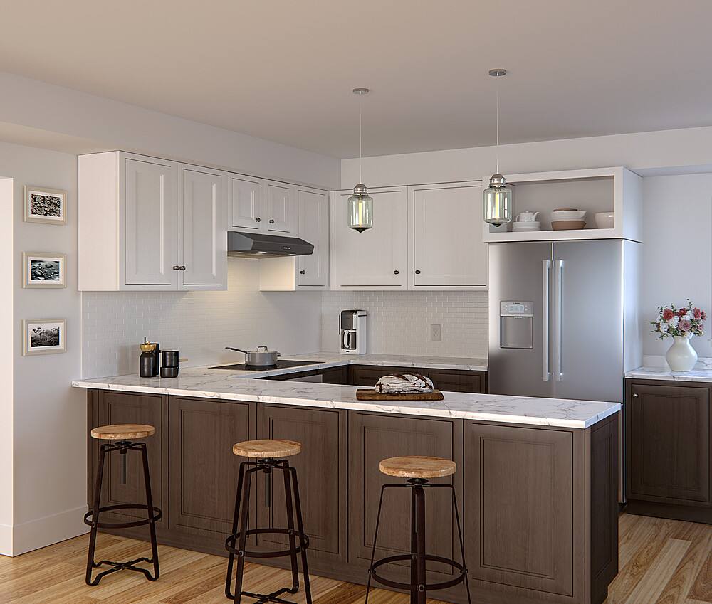 Alt View 13. Zephyr - Breeze II 30 in. 400 CFM Under Cabinet Range Hood with LED Lights - Black Stainless Steel.