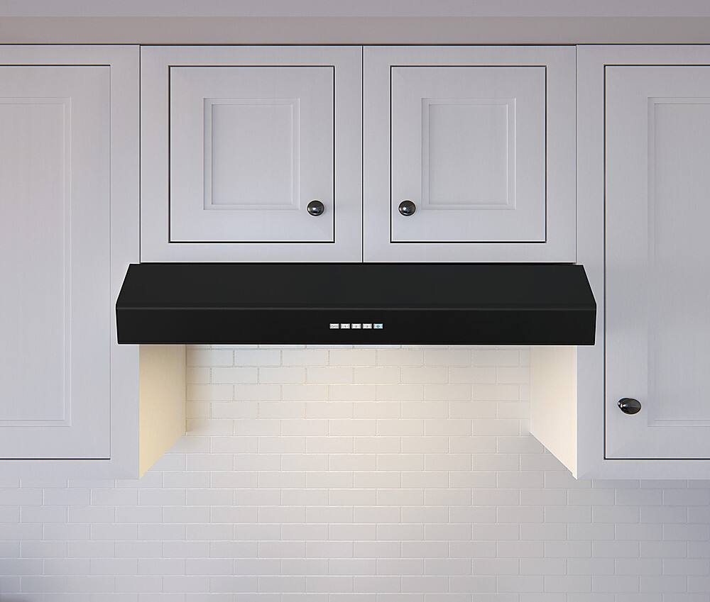 Alt View 11. Zephyr - Breeze II 36 in. 400 CFM Under Cabinet Range Hood with LED Lights - Black.