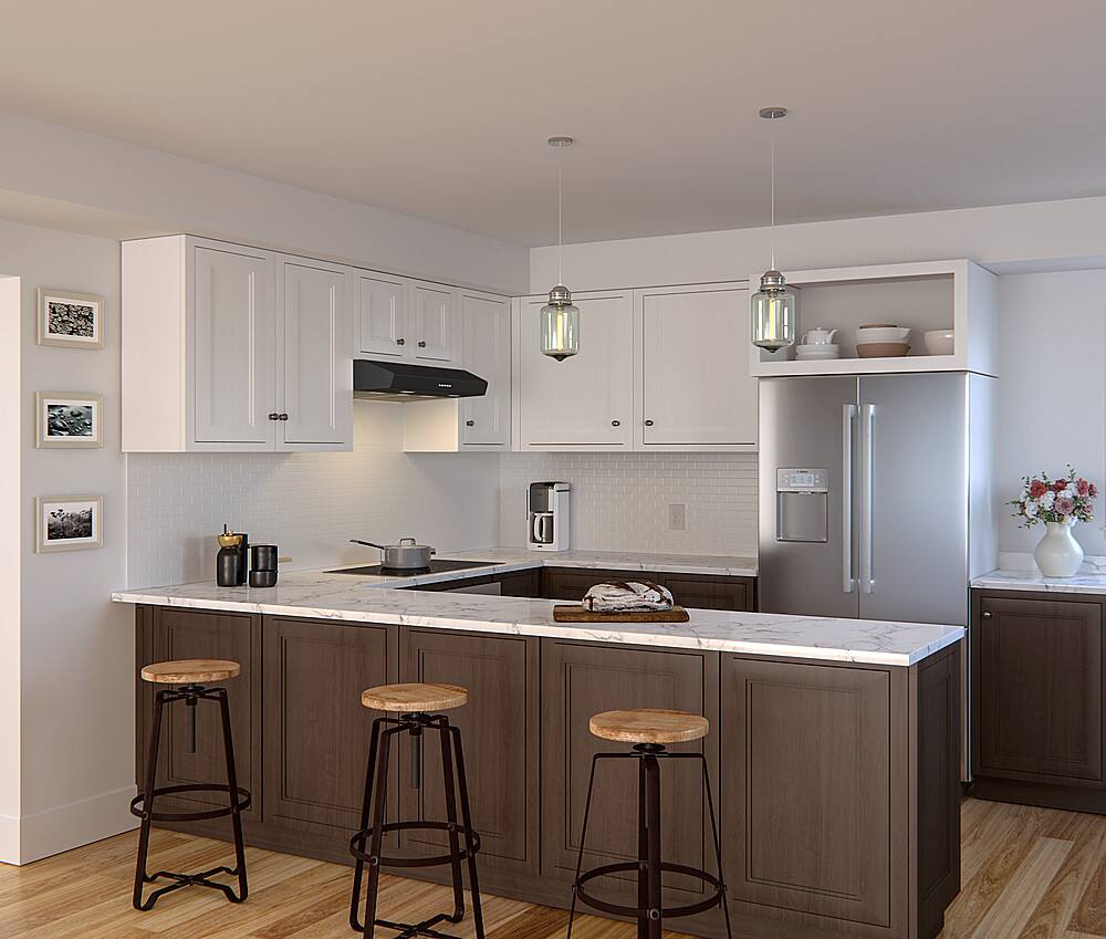 Alt View 13. Zephyr - Breeze II 36 in. 400 CFM Under Cabinet Range Hood with LED Lights - Black.