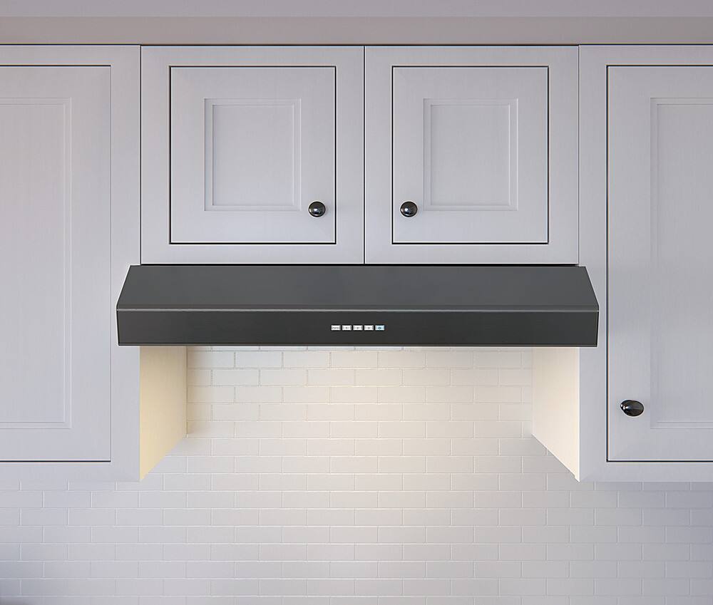 Alt View 11. Zephyr - Breeze II 36 in. 400 CFM Under Cabinet Range Hood with LED Lights - Black Stainless Steel.
