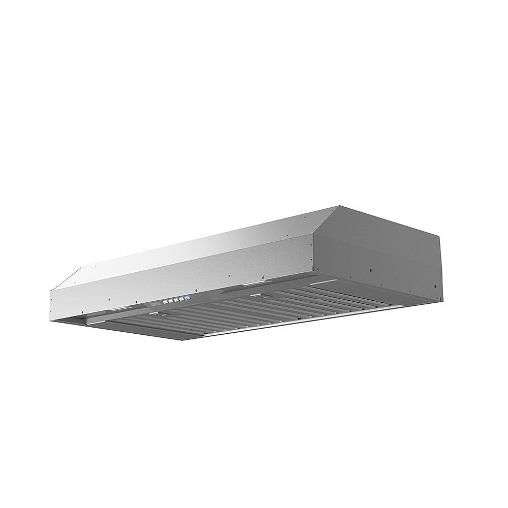Angle View: Zephyr - Monsoon Mini II 30 in. Insert Range Hood with LED Lights in Stainless Steel - Stainless Steel