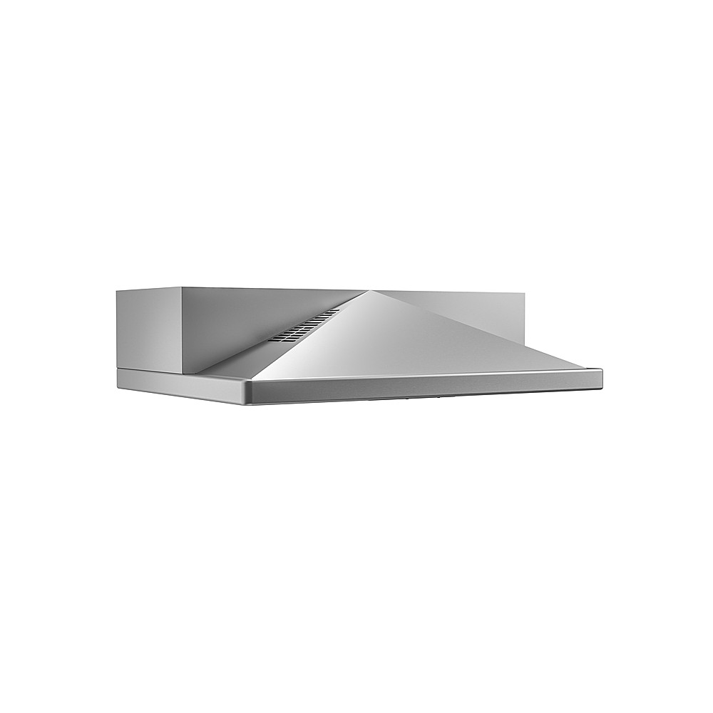 Left View: Zephyr - Pyramid 30 in. 290 CFM Under Cabinet Range Hood with LED Lights in Stainless Steel - Stainless steel