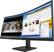 Left. HP - 34" LED Curved WQHD Monitor (HDMI, DisplayPort, USB-C) - Black.