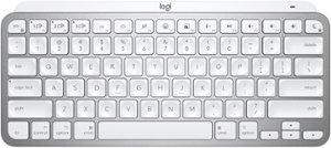 Logitech - MX Keys Mini TKL Bluetooth Scissor Mini MX Keys Switch Keyboard for Apple mac OS, iPad OS with Backlit Keys - Pale Gray - Front_Zoom