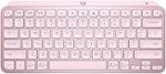 Logitech - MX Keys Mini TKL Wireless Bluetooth Scissor Keyboard with Backlit Keys - Rose