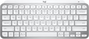 Logitech - MX Keys Mini TKL Wireless Bluetooth Scissor Keyboard with Backlit Keys - Pale Gray - Front_Zoom