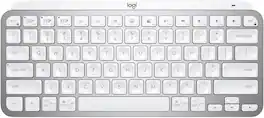 Logitech - MX Keys Mini TKL Wireless Bluetooth Scissor Keyboard with Backlit Keys - Pale Gray
