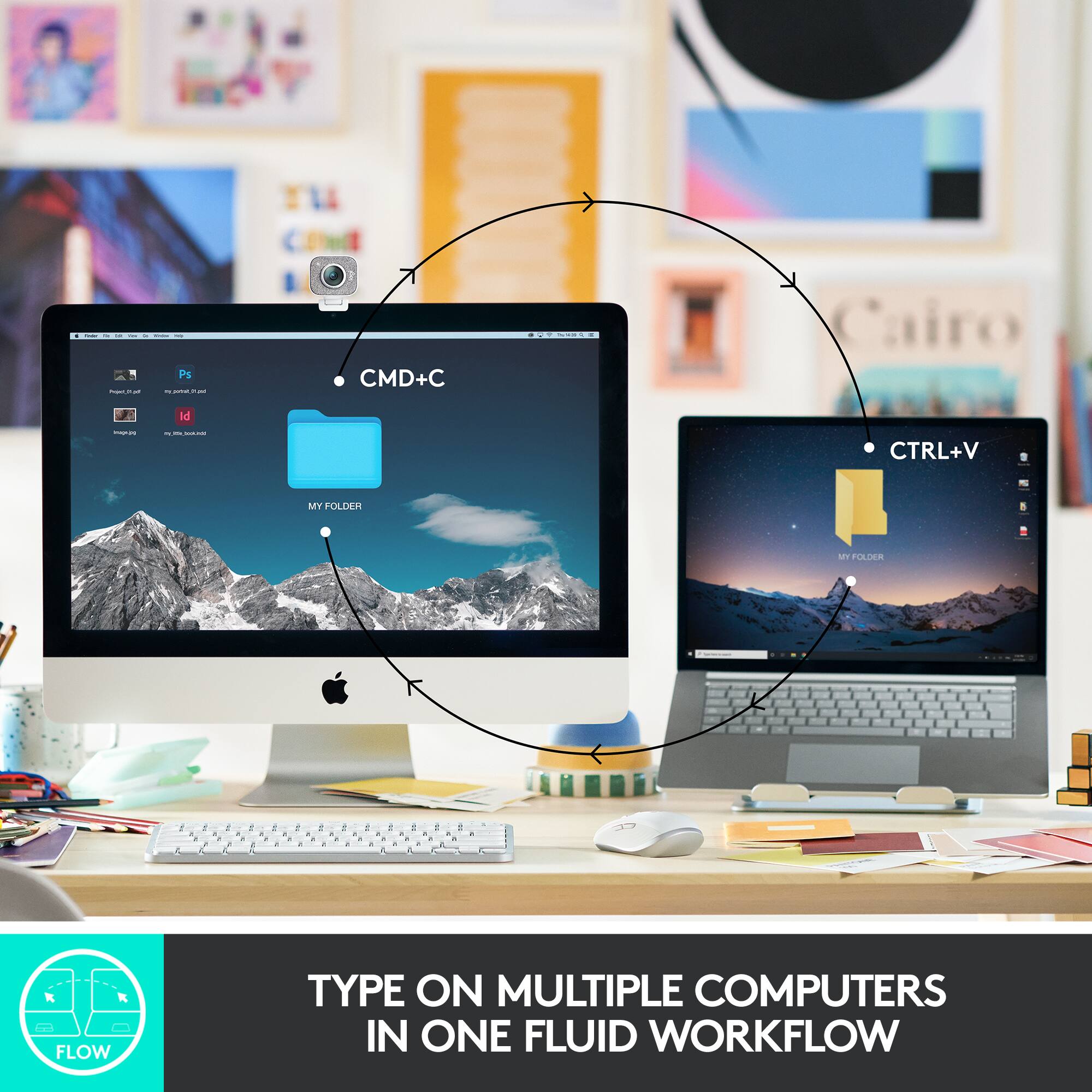 Type on multiple computers in one fluid workflow.