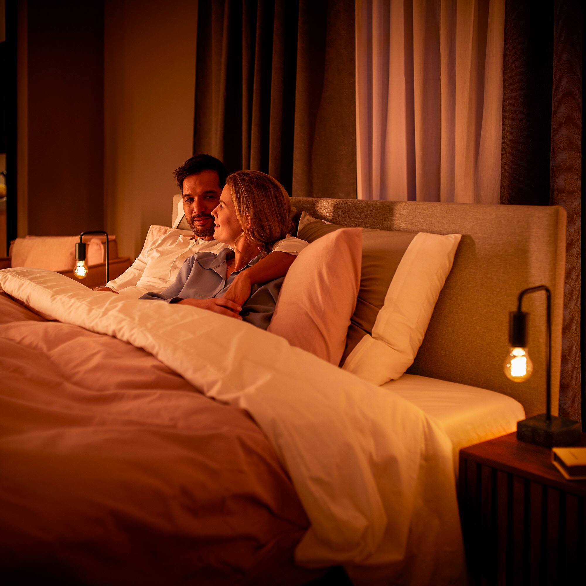 Alt View 16. Philips - Hue Filament A19 Bluetooth Smart LED Bulb - White Ambiance.