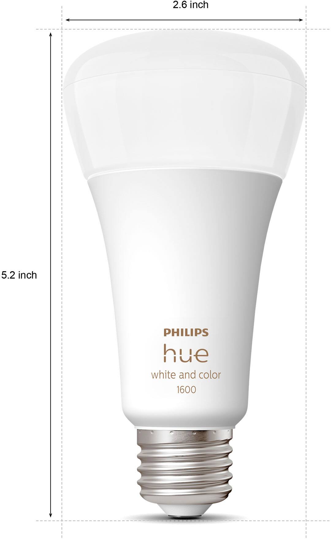 Alt View 13. Philips - Hue A21 Bluetooth 100W Smart LED Bulb - White and Color Ambiance.