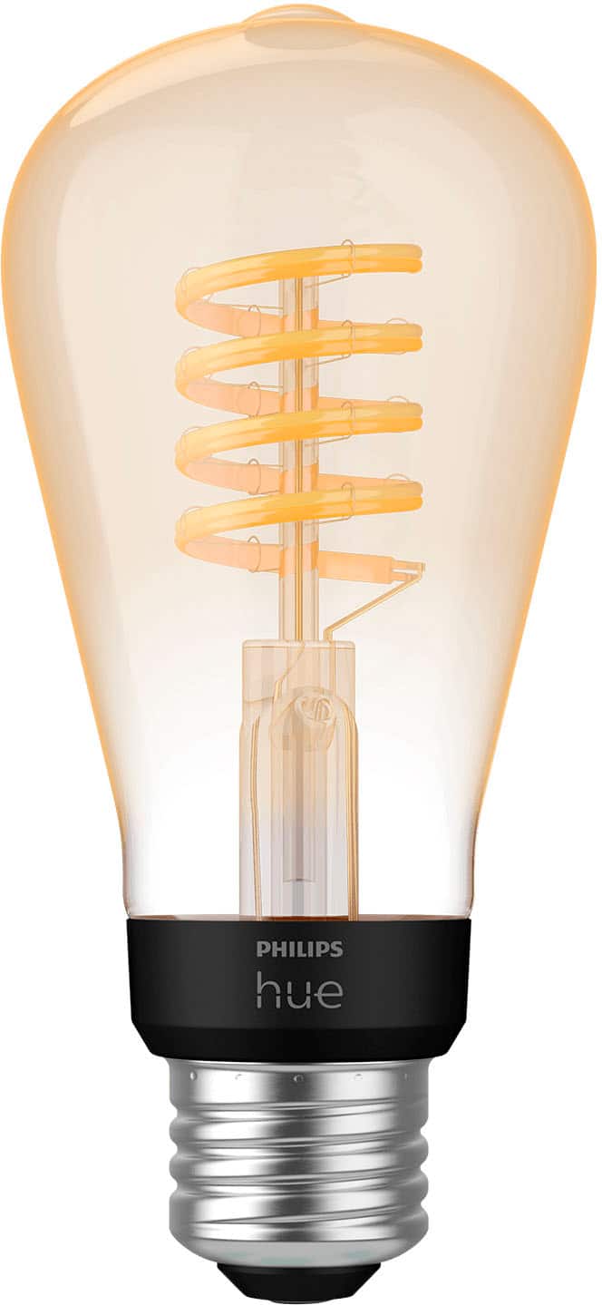 Alt View 11. Philips - Hue Filament ST19 Bluetooth LED Smart Bulb - White Ambiance.