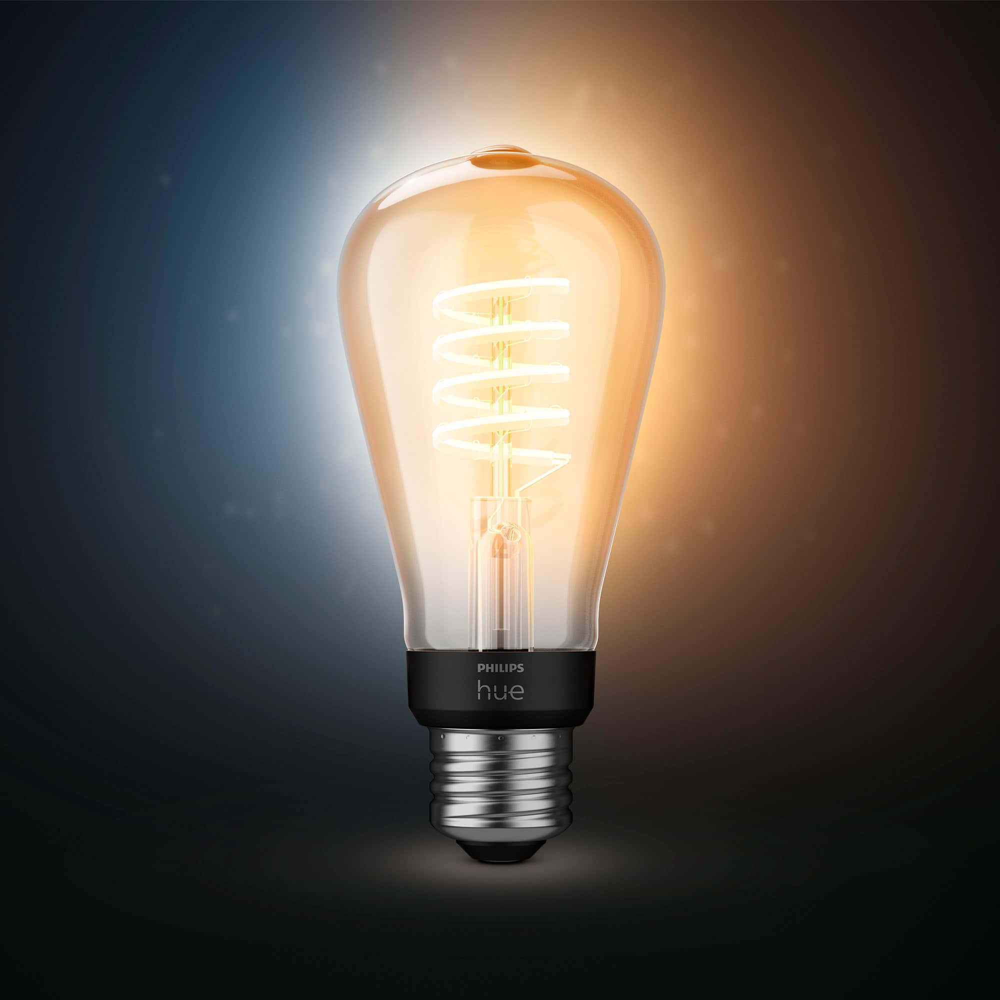 Alt View 13. Philips - Hue Filament ST19 Bluetooth LED Smart Bulb - White Ambiance.