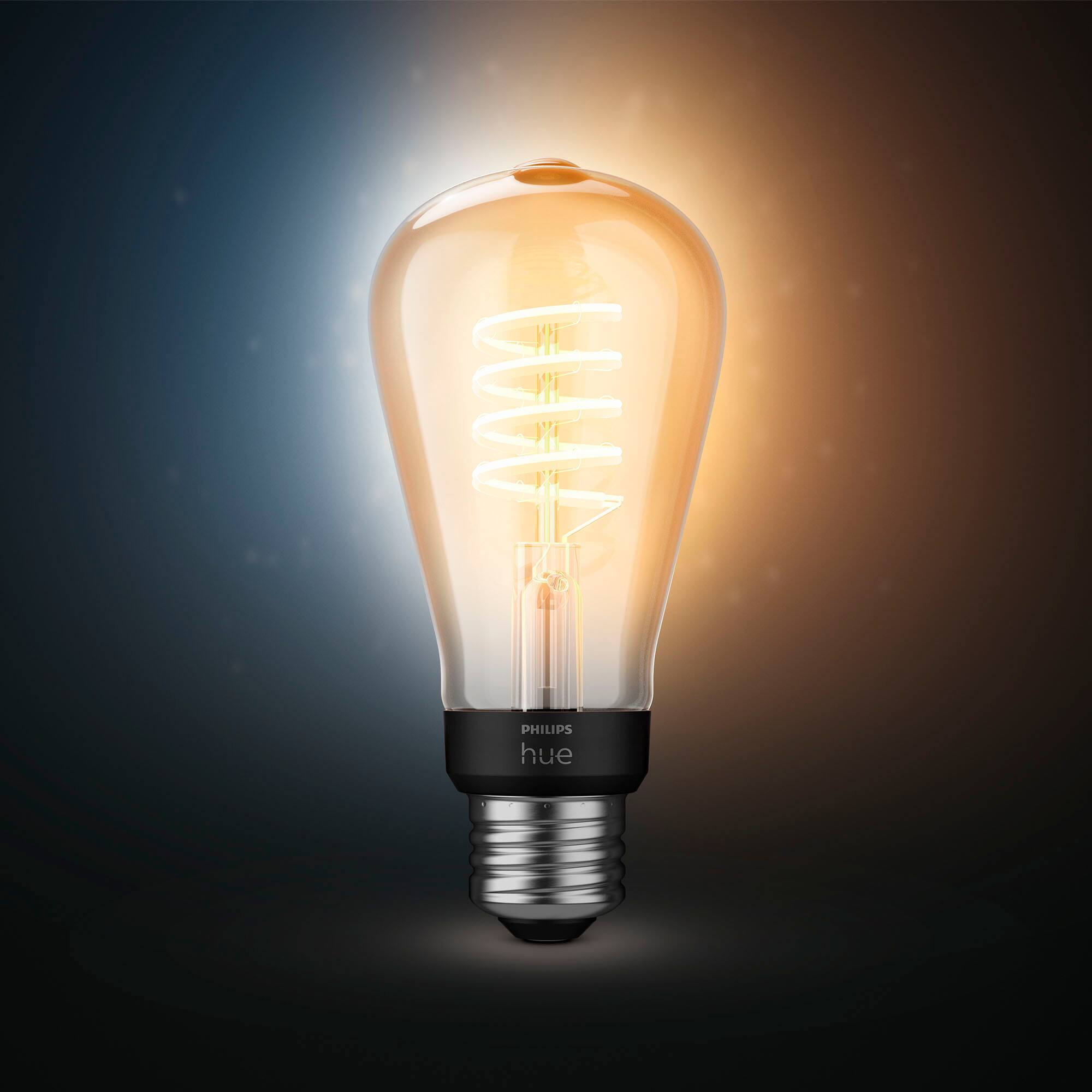 Alt View 13. Philips - Hue Filament ST19 Bluetooth LED Smart Bulb - White Ambiance.