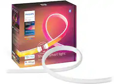 Front. Philips - Hue Ambiance Gradient Bluetooth Lightstrip 40-inch Extension - White.