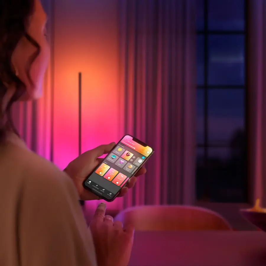Alt View 14. Philips - Hue Ambiance Gradient Bluetooth Lightstrip 40-inch Extension - White.