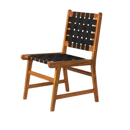 Front. Patio Sense - Sava Indoor Outdoor Armless Dining Side Chair.