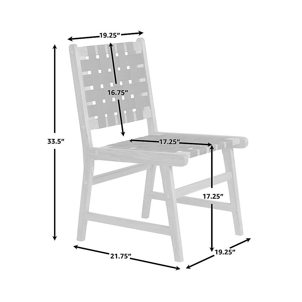Alt View 19. Patio Sense - Sava Indoor Outdoor Armless Dining Side Chair.