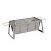 Angle. Fire Sense - Foldaway Charcoal Grill - Stainless Steel.