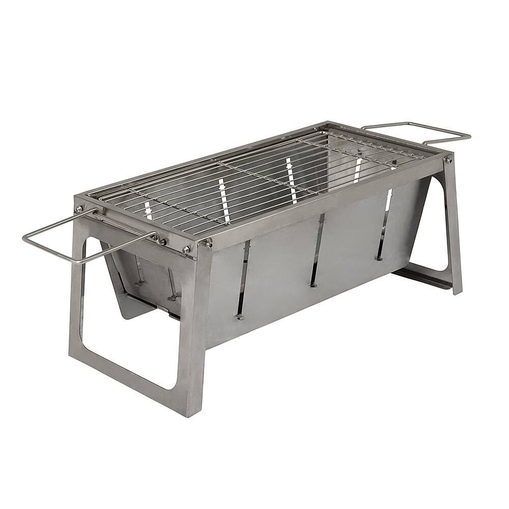 Alt View 11. Fire Sense - Foldaway Charcoal Grill - Stainless Steel.