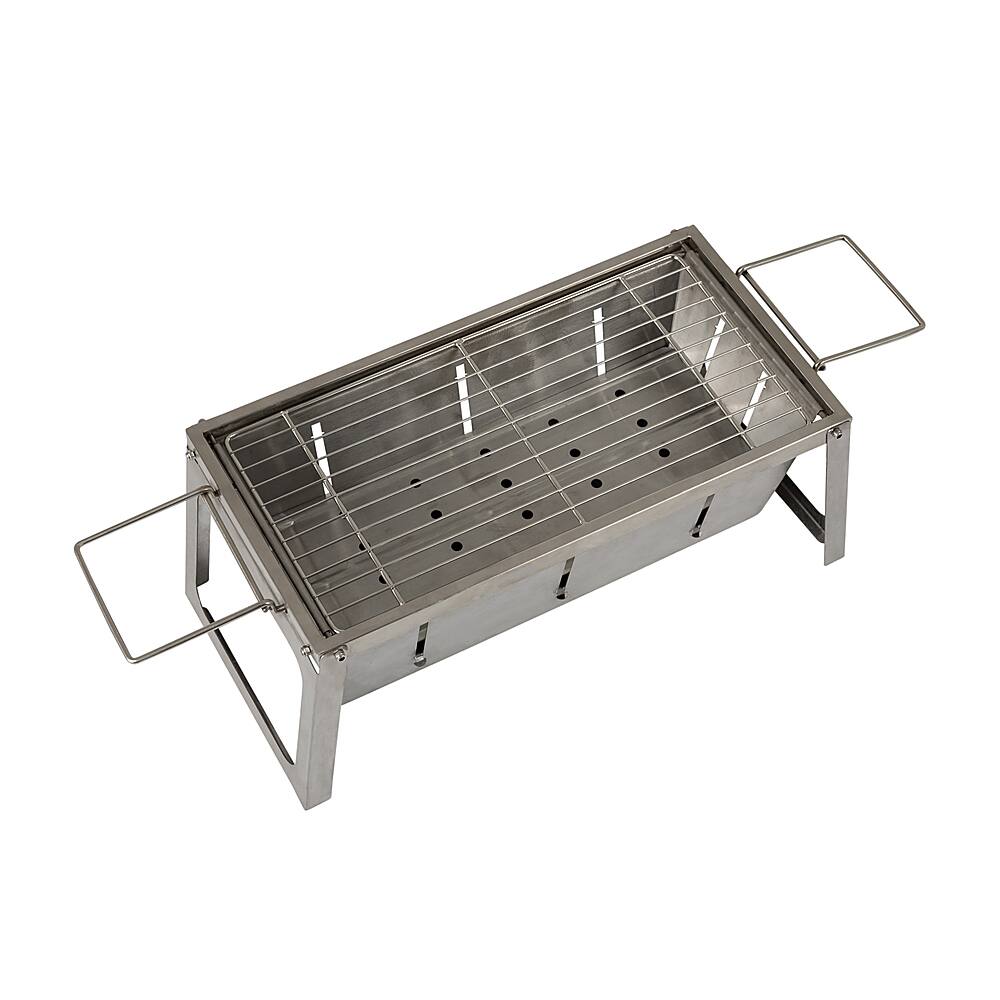 Alt View 14. Fire Sense - Foldaway Charcoal Grill - Stainless Steel.