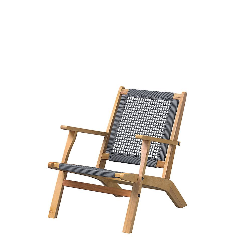 Alt View 11. Patio Sense - Vega Natural Stain Outdoor Chair - Gray.