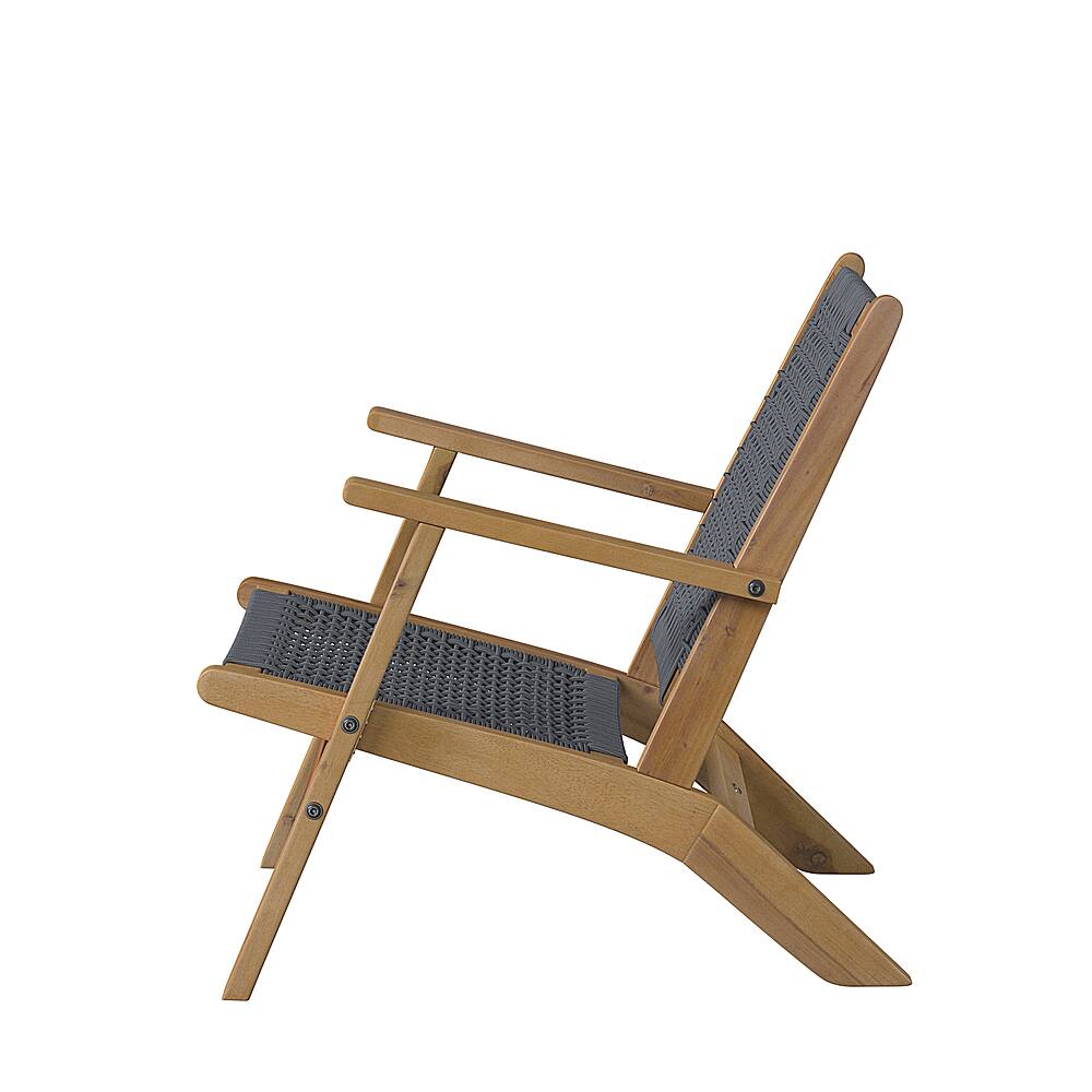 Alt View 13. Patio Sense - Vega Natural Stain Outdoor Chair - Gray.