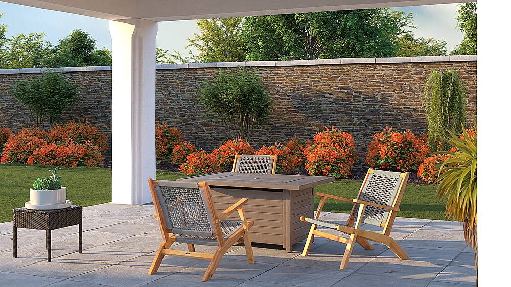 Alt View 14. Patio Sense - Vega Natural Stain Outdoor Chair - Gray.