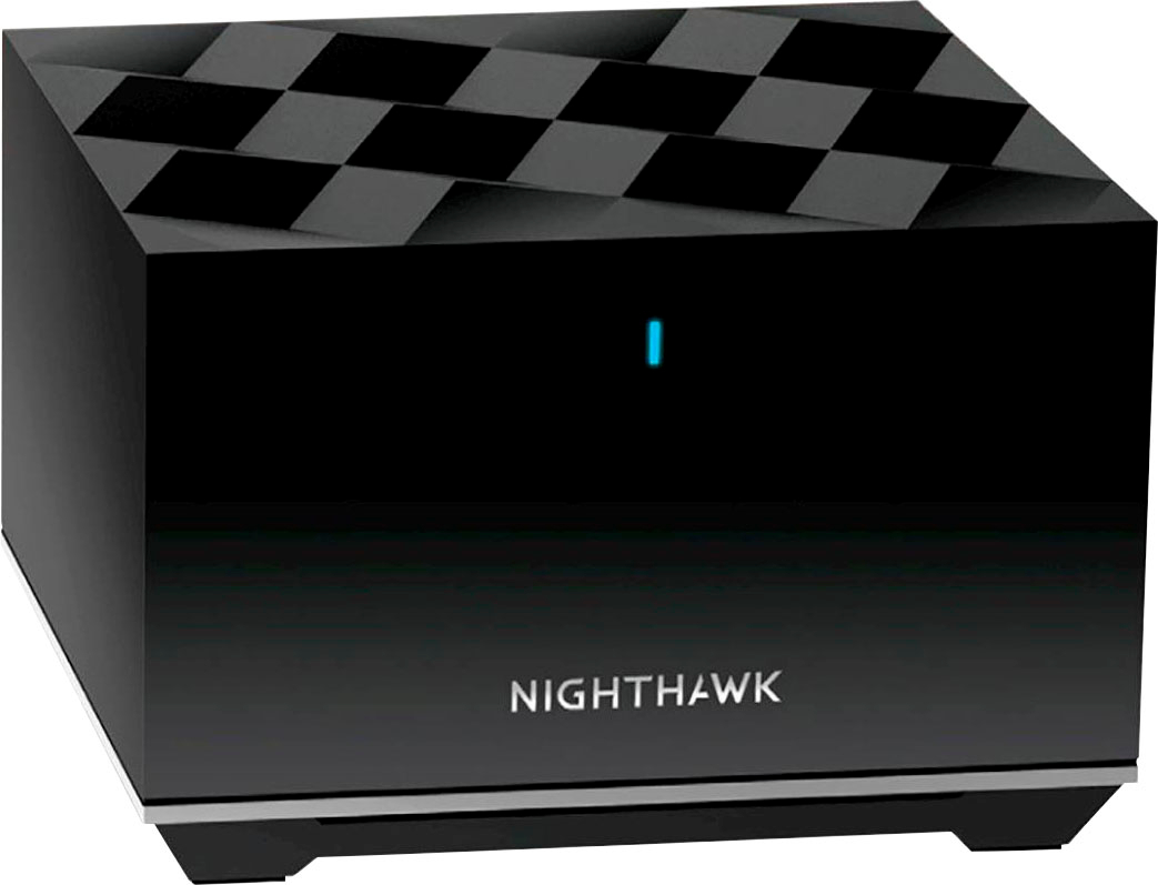 Angle View: NETGEAR - Nighthawk AX3600 Tri-Band Mesh Wi-Fi 6 Satellite - Black