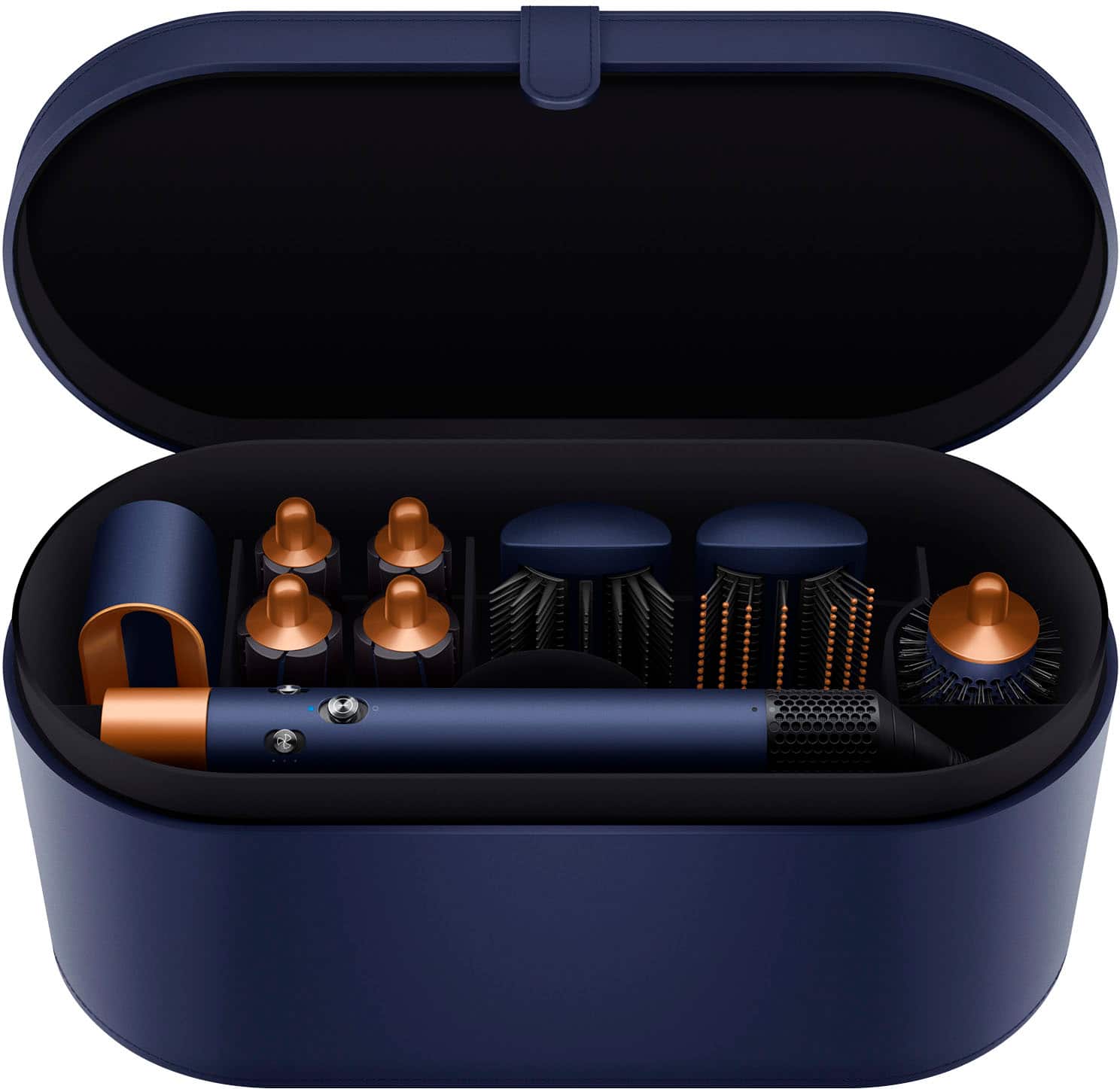 Angle. Dyson - New special edition Dyson Airwrap styler complete - Prussian blue/rich copper.