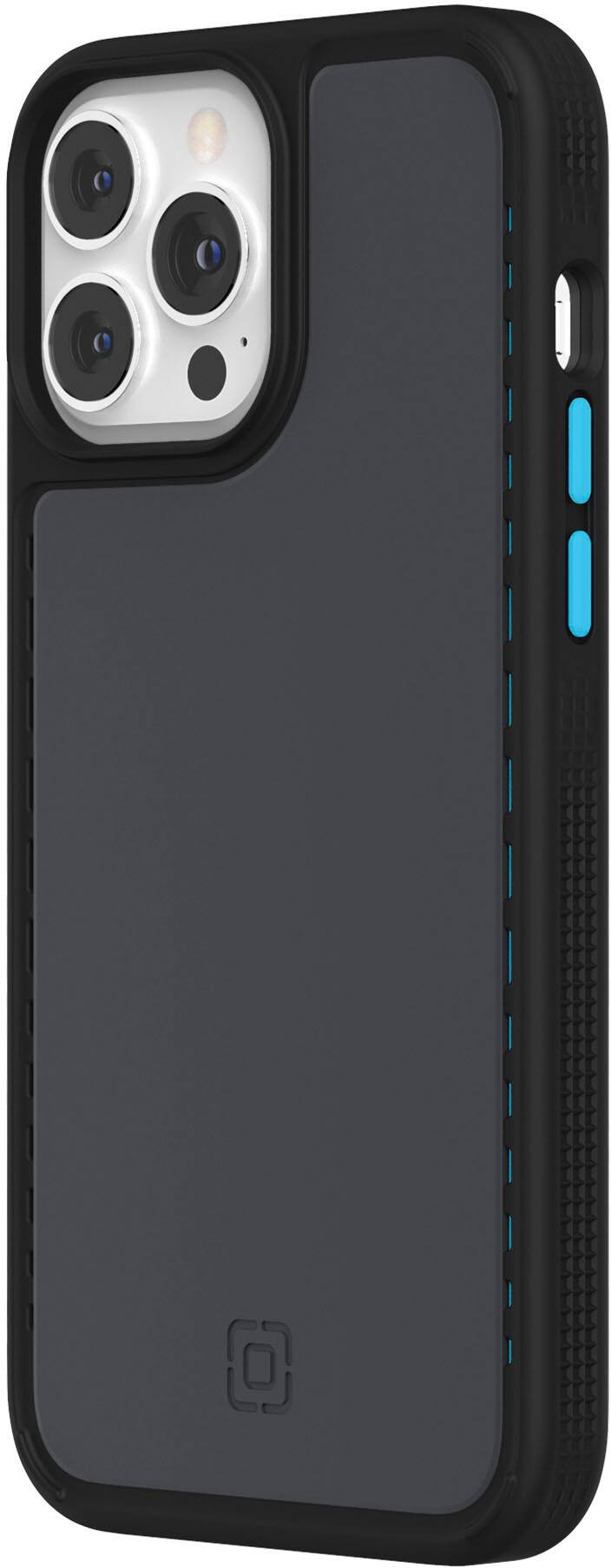 Angle View: Incipio - Optum Case for iPhone 13 Pro Max - Black Oyster/Black/Electric Blue