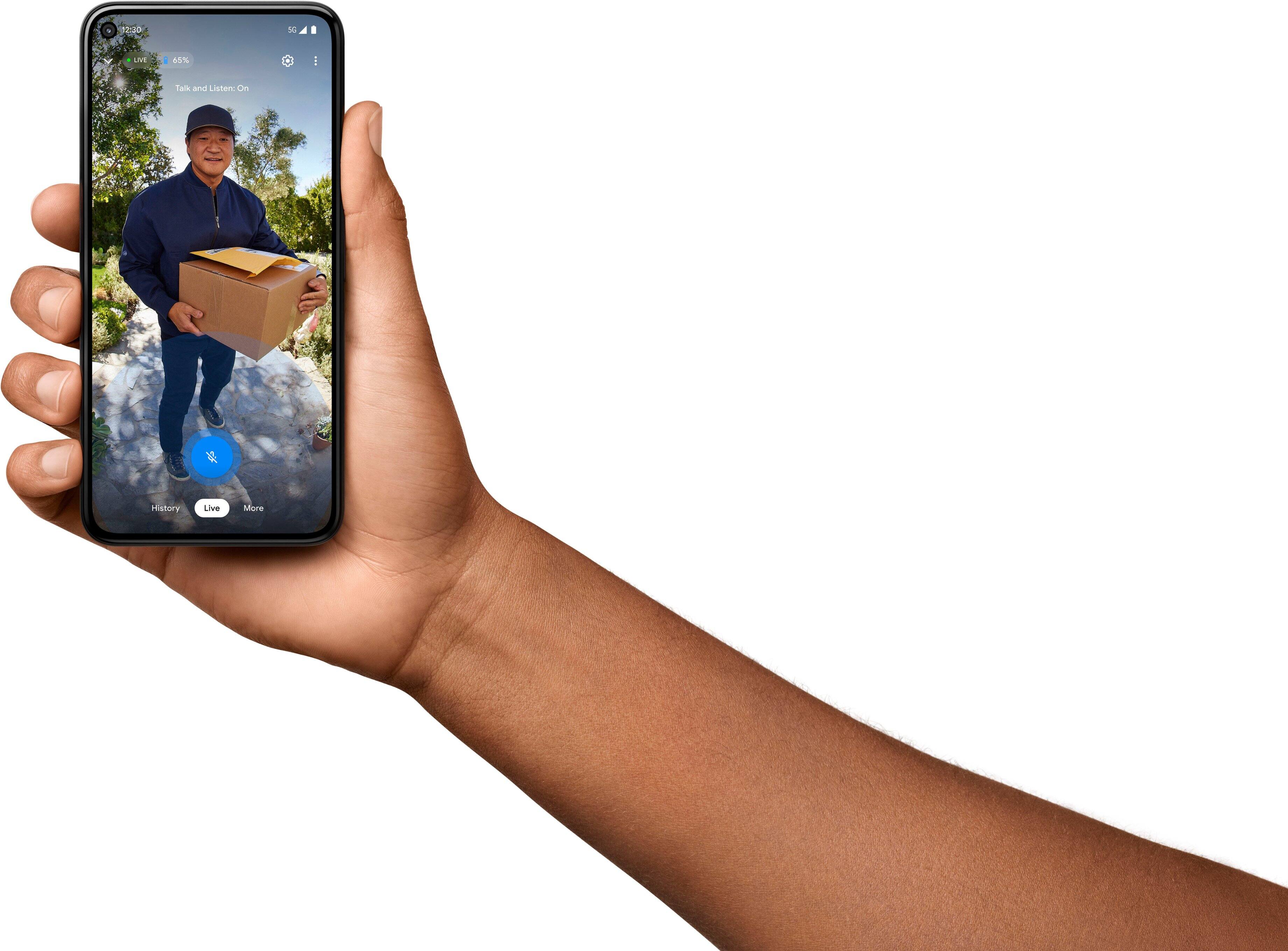 Alt View 16. Google - Geek Squad Certified Refurbished Nest Wi-Fi Video Doorbell - Battery Operated - Ash.