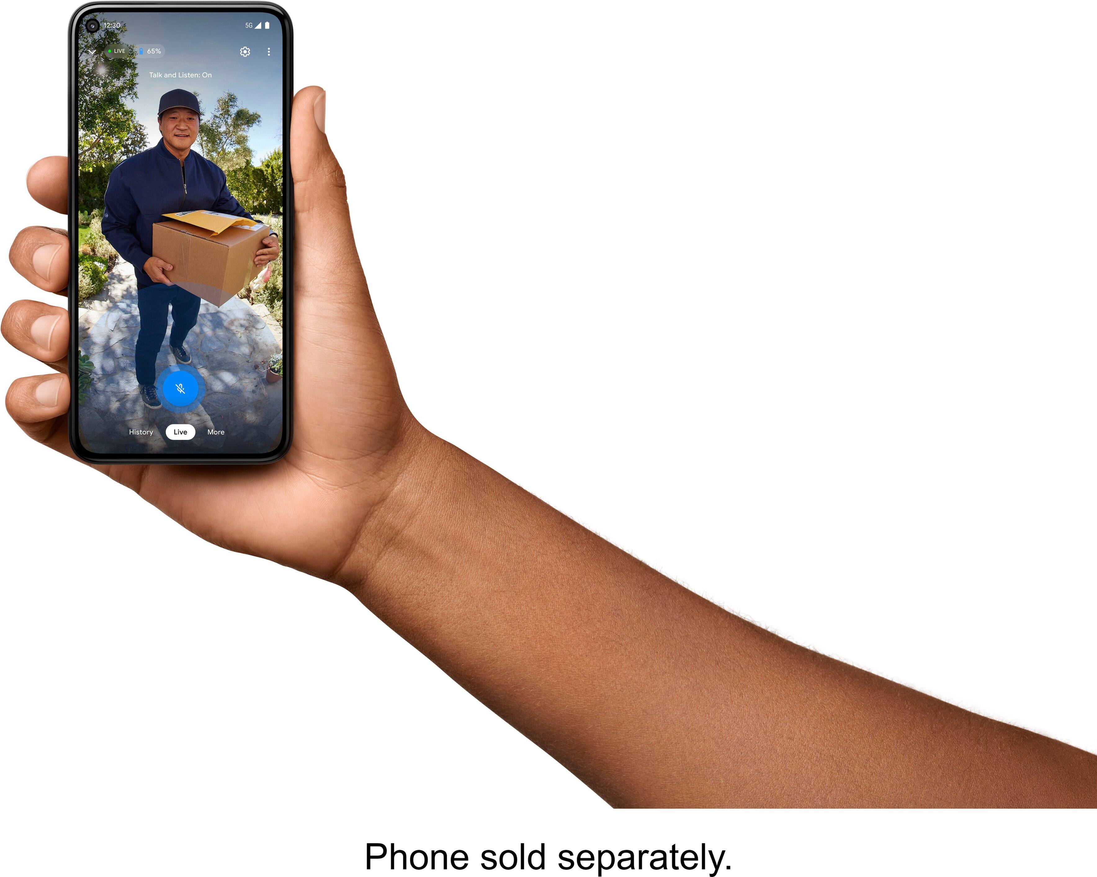 Alt View 17. Google - Geek Squad Certified Refurbished Nest Wi-Fi Video Doorbell - Battery Operated - Ash.