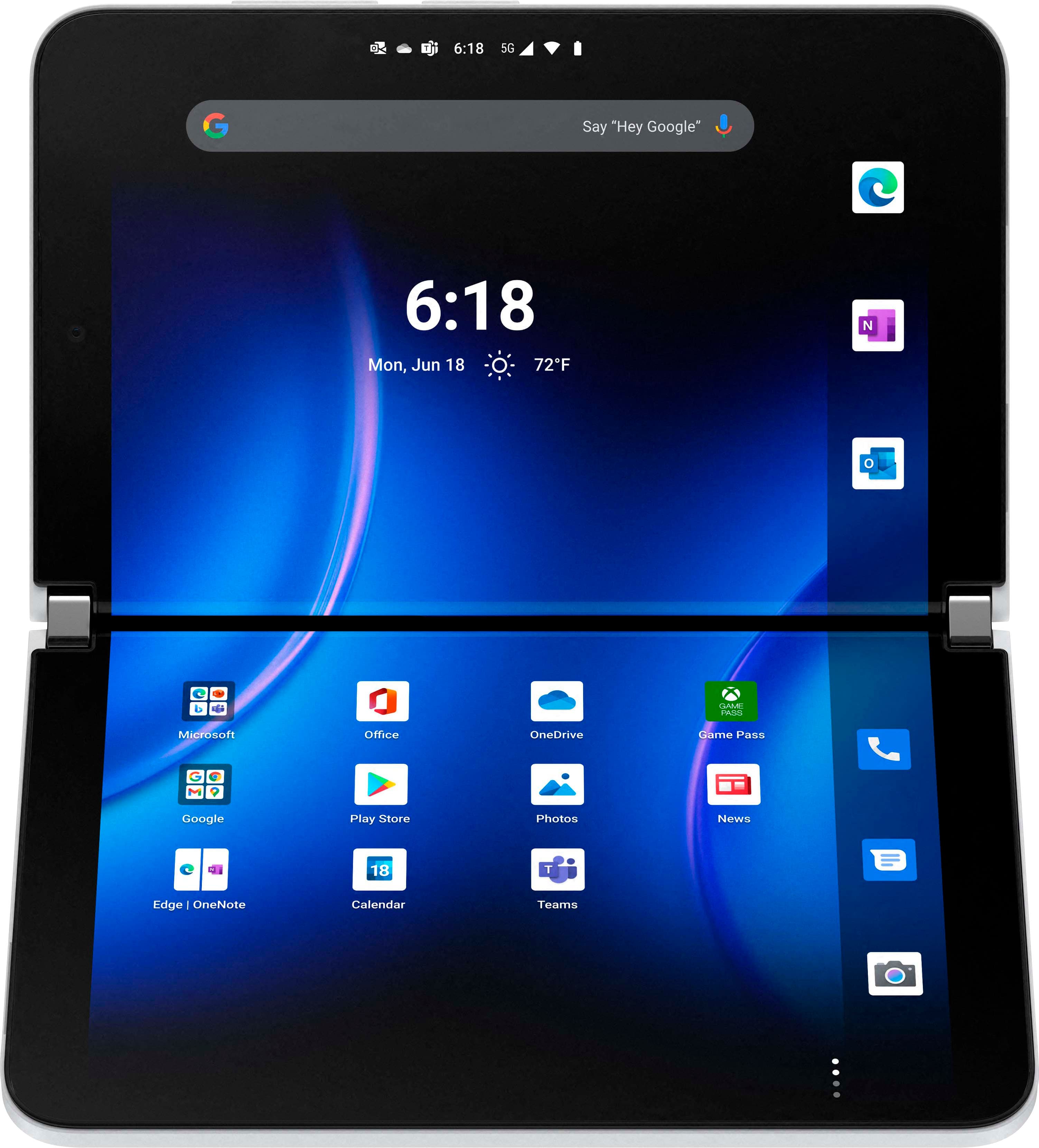 Alt View 12. Microsoft - Surface Duo 2 5G 256GB (Unlocked) - Glacier.