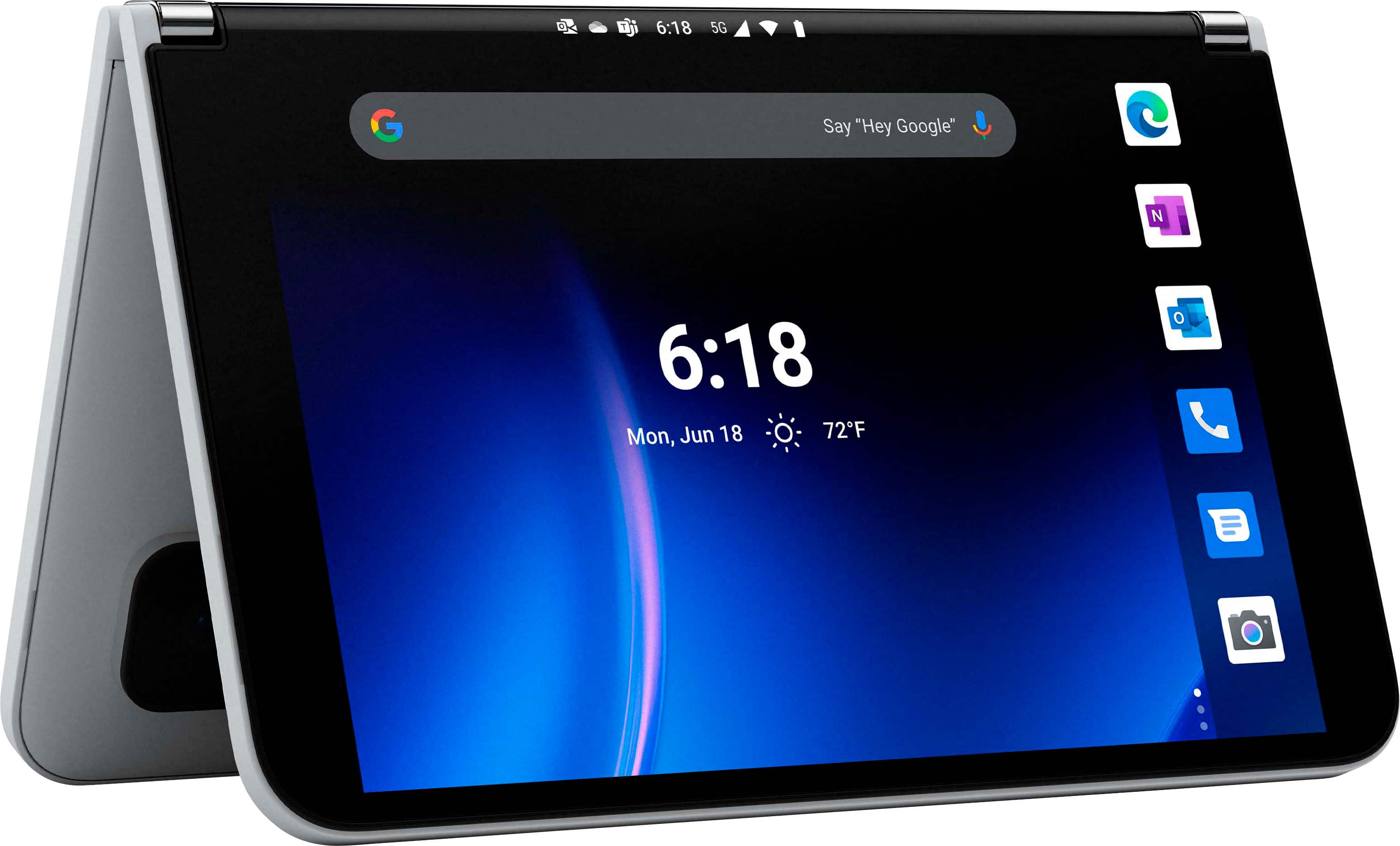 Alt View 16. Microsoft - Surface Duo 2 5G 256GB (Unlocked) - Glacier.