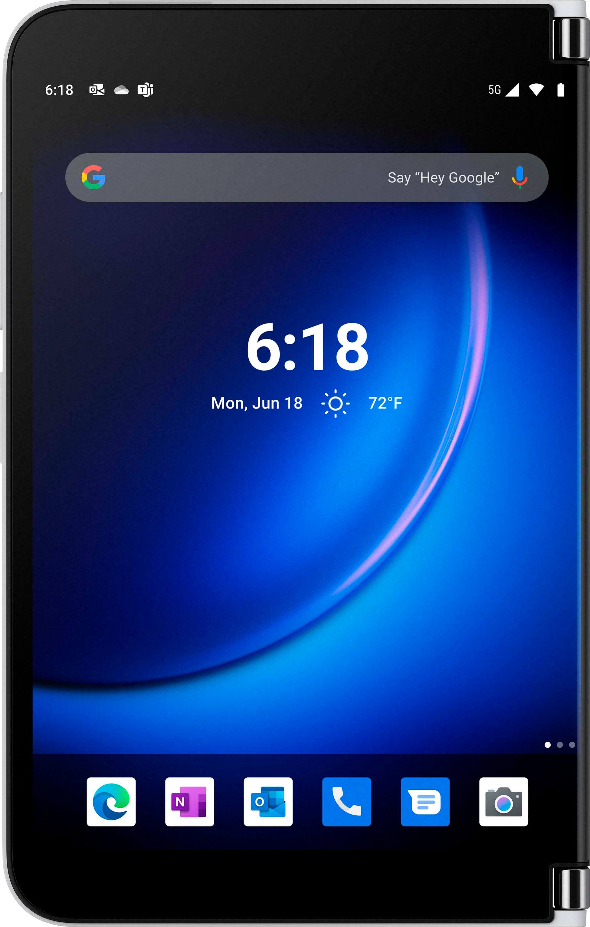 Alt View 19. Microsoft - Surface Duo 2 5G 256GB (Unlocked) - Glacier.