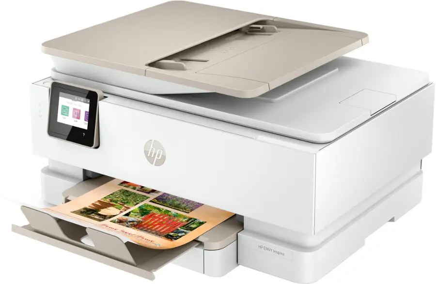 Alt View 12. HP - ENVY Inspire 7955e Wireless All-In-One Inkjet Photo Printer - Refurbished - White & Sandstone.