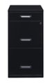 Front Zoom. Hirsh - 18in. Deep 3 Drawer Metal Organizer File Cabinet with Pencil Drawer Black - Black.