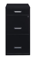 Hirsh - Metal 3-Drawer Organizer File Cabinet with Pencil Drawer - Black - Front_Zoom