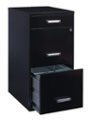 Alt View Zoom 13. Hirsh - 18in. Deep 3 Drawer Metal Organizer File Cabinet with Pencil Drawer Black - Black.
