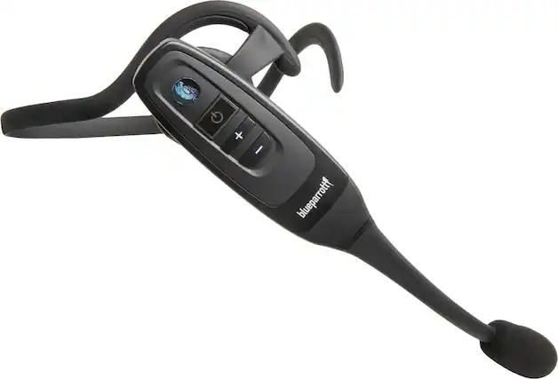 Front. BlueParrott - C400-XT Wireless Bluetooth Mono Headset with 96% Noise-Cancelling Microphone and Multiple Wearing Styles - Black.
