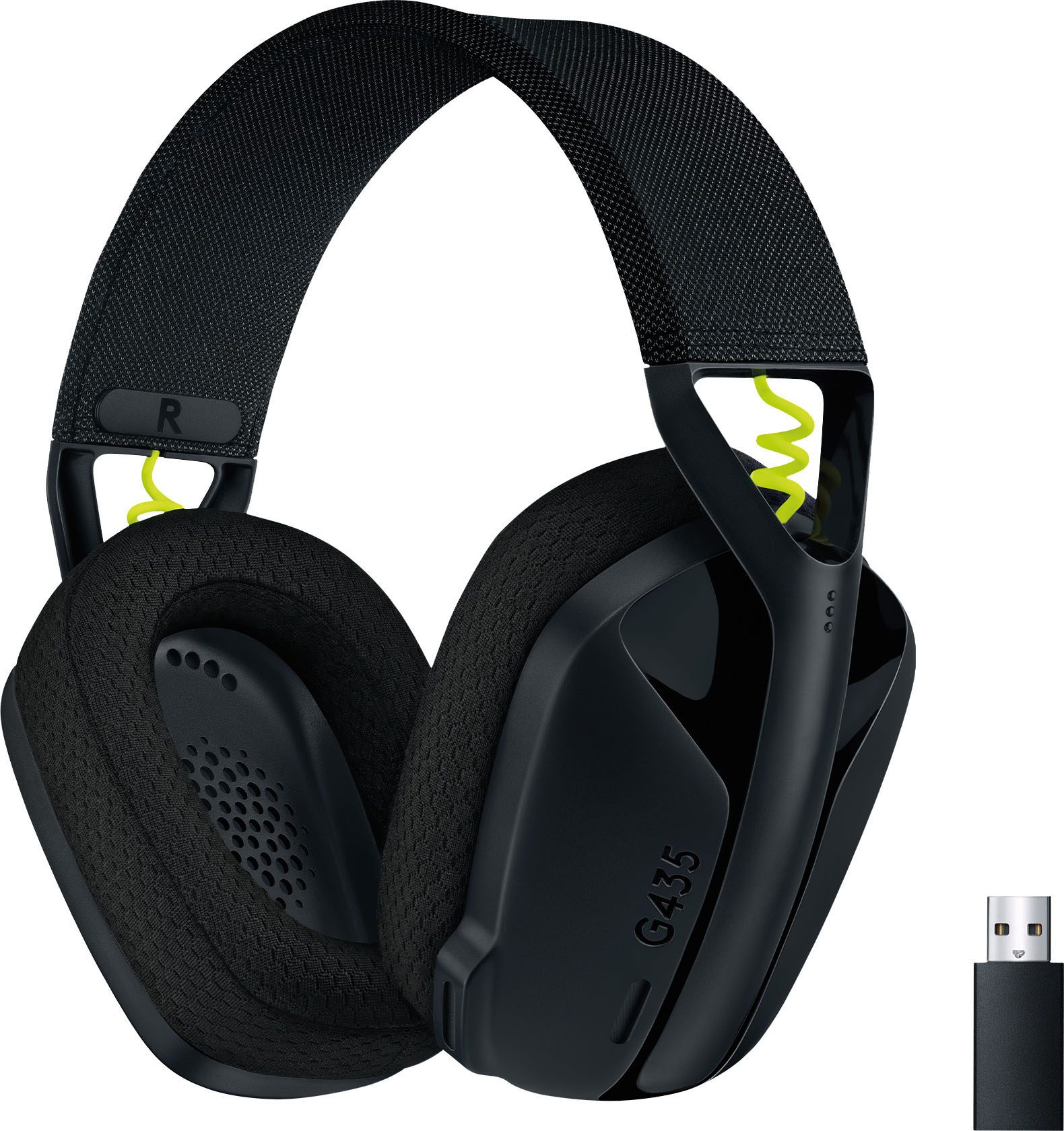 Los invitados saldar azafata Logitech G435 Wireless Dolby Atmos Over-the-Ear Gaming Headset for PC, PS4,  PS5, Nintendo Switch, Mobile with Built-in Mic Black 981-001049 - Best Buy