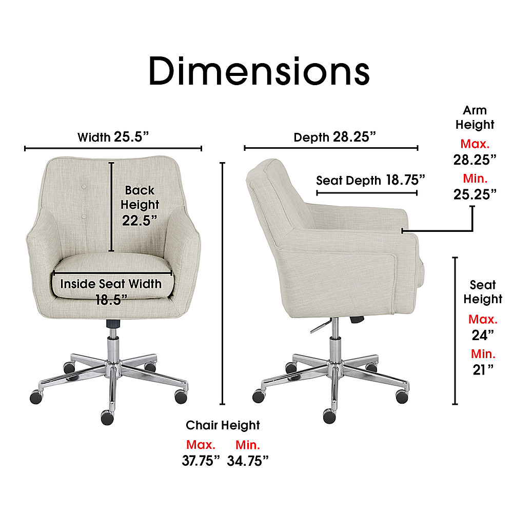 Serta Ashland Fabric & Memory Foam Home Office Chair Lure Light Gray  CHR100004 - Best Buy