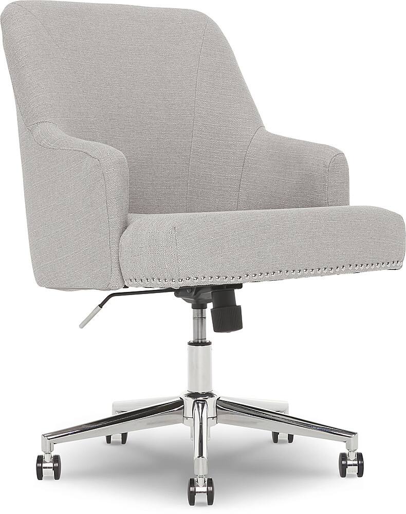 Angle. Serta - Leighton Fabric Home Office Chair - Light Gray.