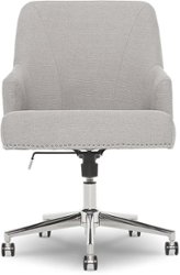 Serta - Leighton Fabric Home Office Chair - Light Gray - Front_Zoom